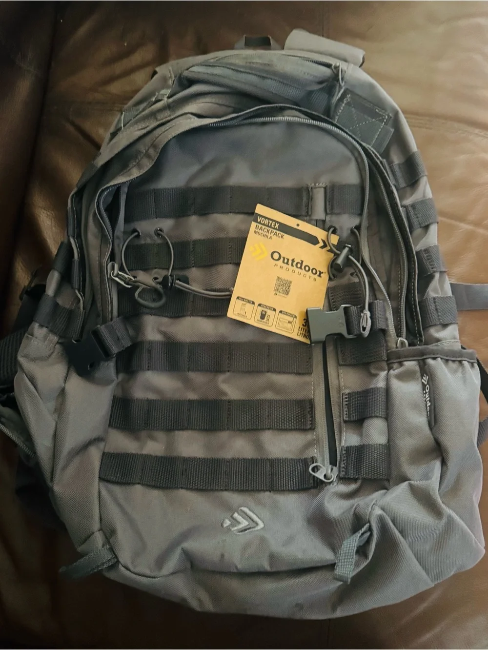 Vortex Gray Tactical Backpack for Men
